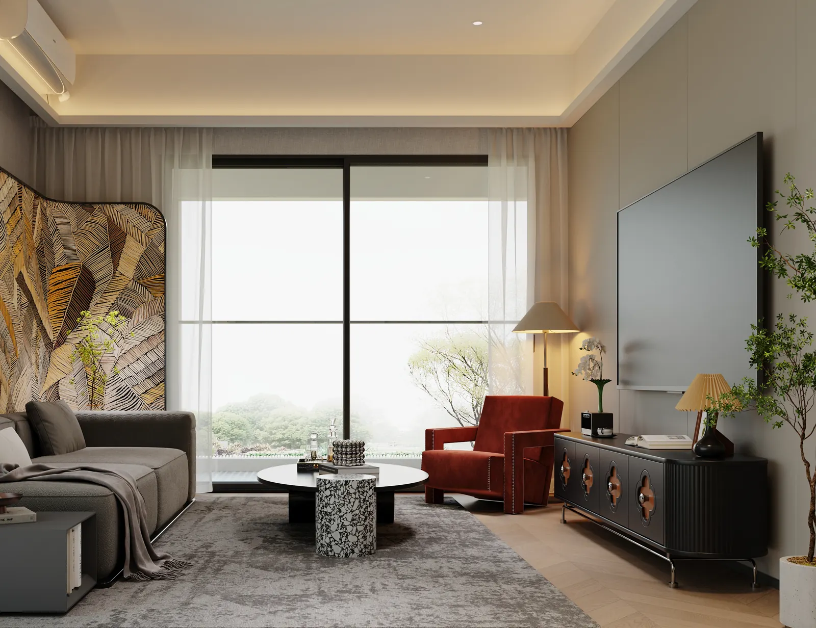 Two-bedroom living room
